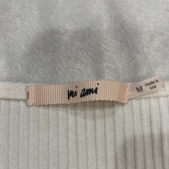 Miami Cream Button-Down Ribbed Top - Picture 2 of 2